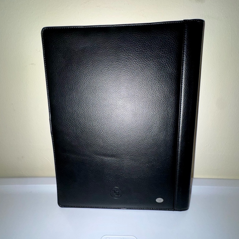 Personalized "Ms. Wilson" Black Leather Document Portfolio - Picture 5 of 6